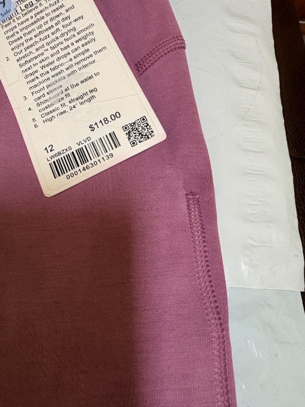 Lululemon  Lululemon Softstreme Flared / Cropped Pants in a pinkish-mauve Sz 12 - Picture 3 of 8